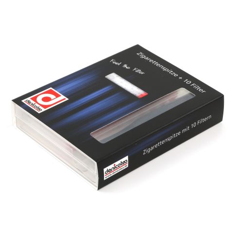 Denicotea sigaretipits 20228 Extra Slim Black Matte +10 filters