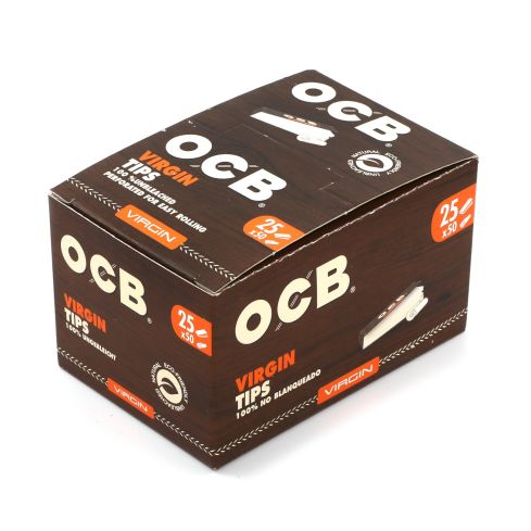  1 box OCB Perforated FILTER TIPS 25 booklets x 50