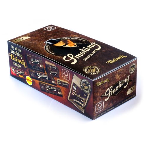 Sigaretipaber Smoking No 8 BROWN Regular rolling paper -50 booklets x 60 paberit
