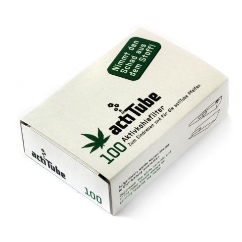 Sigaretifiltrid actiTube - Classic activated CHARCOAL filters for rolling 9mm x 100 filters - 1 box