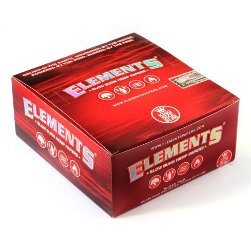 Sigaretipaber Elements Red King Size Slim Slow Burn rolling paper x 50 booklets - 1650 paberit