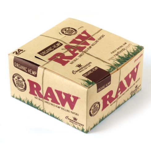 Sigaretipaber RAW CONNOISSEUR King Size Unrefined Organic Hemp Rolling papers + TIPS