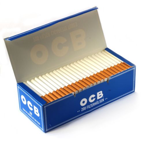 OCB Blue Tubes unbleached paper x 200 tubes