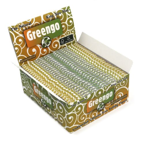 Sigaretipaber Greengo King Size Slim rolling paper x 50 booklets x 33 - total 1650 paberit