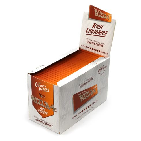 1 box Rizla Liquorice Regular thick Rolling paper - 100 booklets = 5000 papers