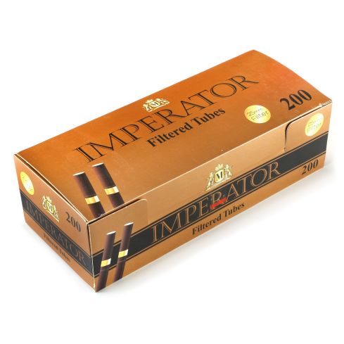Imperator Brown color 25mm filtered Cigarette tubes - 1 box with 200 tubes
