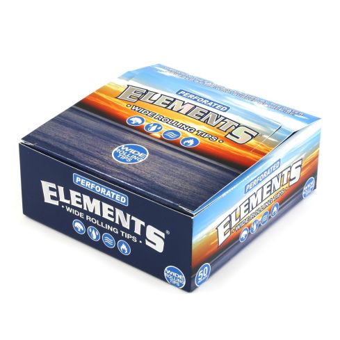 Elements WIDE Perforated Filter tips - 50 booklets x 50 tips - 1 box