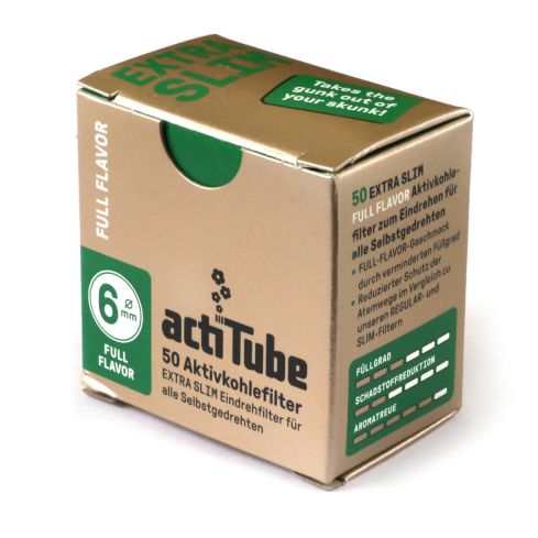 Sigaretifiltrid actiTube Extra slim Full Flavor filter tips 6mm