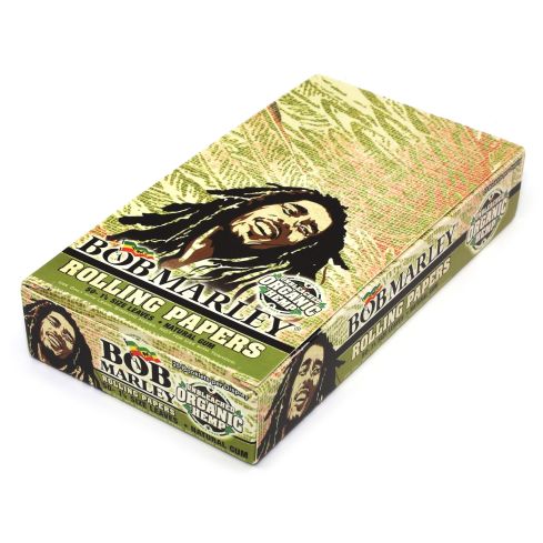 Bob Marley Unbleached Organic size 1 1/4 Rolling paper - 1 box = 1250 papers