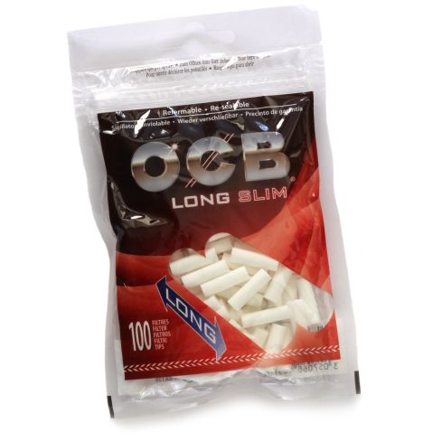 Sigaretifiltrid OCB Long SLIM Cigarette filter TIPS x 100 filtrit