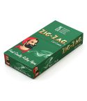 Sigaretipaber 1 karp ZIG-ZAG Green Regular size 70mm Cut Corners Rolling x 25 booklets