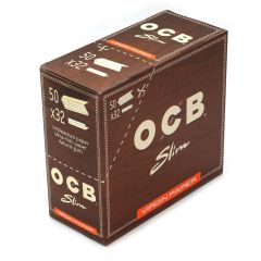 OCB VIRGIN King Size Slim Unbleached Rolling paper - 1 box (total 1600 papers)