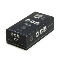 1 Box OCB Premium Black Double Rolling Paper - 2500 Papers