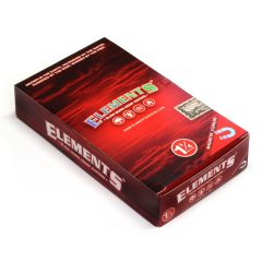 Sigaretipaber Elements RED 1 1/4 Slow Burn Hemp rolling paper + Magnetic Closure 1 karp