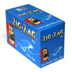 Sigaretipaber 1 karp ZIG-ZAG Blue Regular size 70mm Rolling paper - 100 booklets
