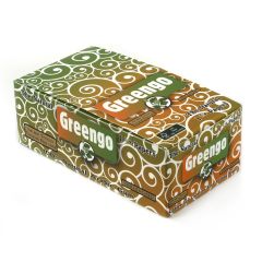 1 box - Greengo Unbleached Natural rolling paper size 1 1/4 - total 50 booklets