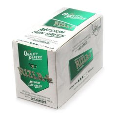 1 box Rizla Green Regular Cut Corners Rolling paper - 100 booklets = 5000 papers